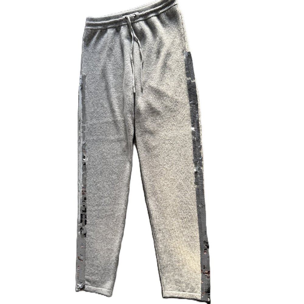 Qi Cashmere Women's Pants-Joggers Sequim sides in Gray, Size S - Picture 16 of 16
